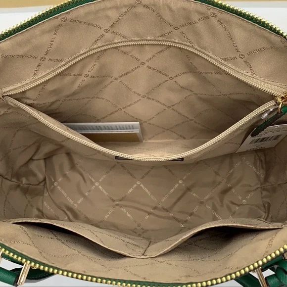 MICHAEL KORS Charlotte Large Leather Top-Zip Tote
Palmetto Green 
NWT - Picture 16 of 16